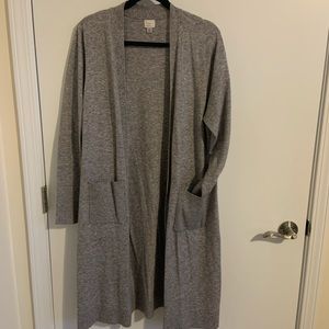 Heather grey cardigan duster